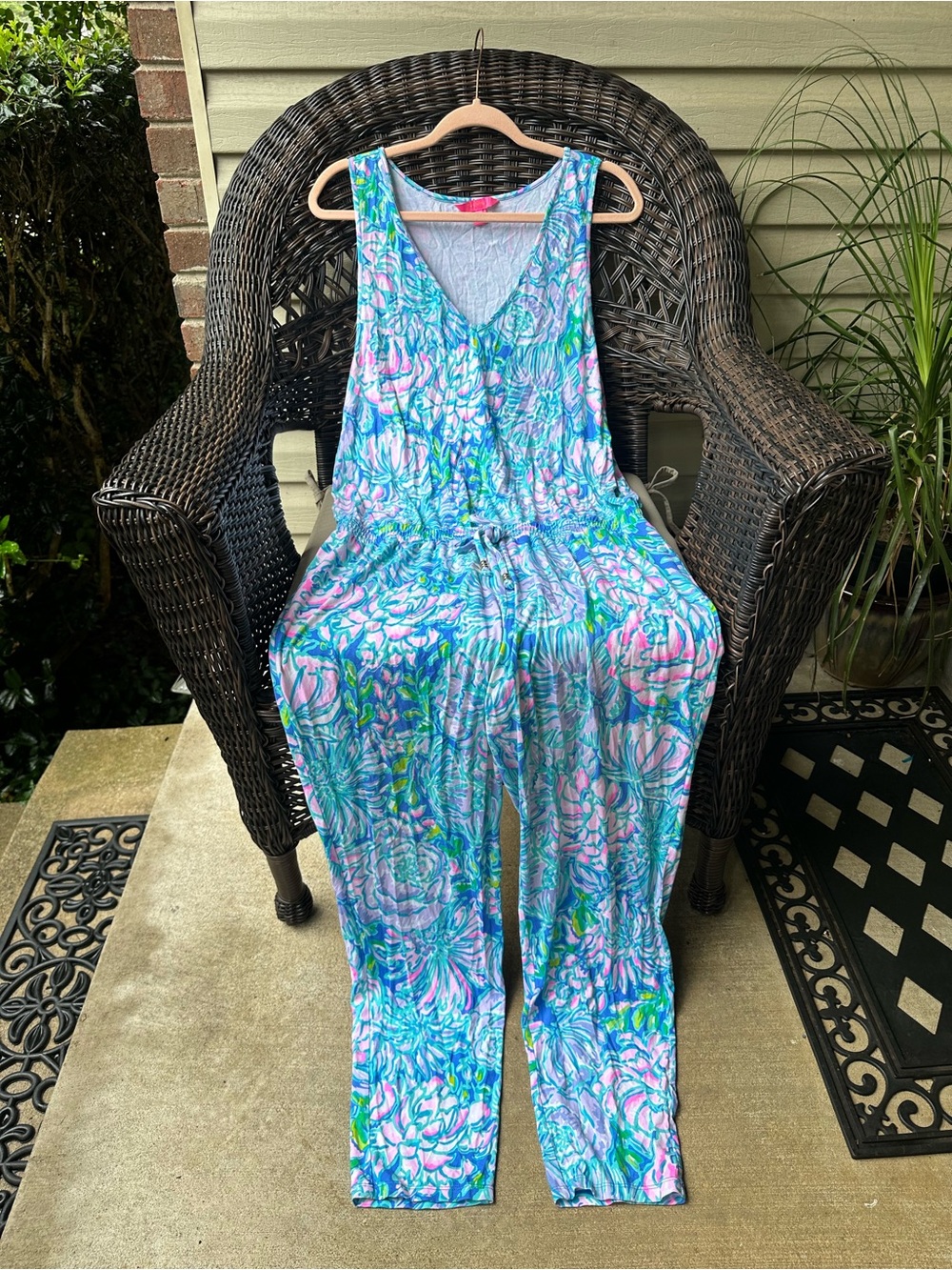 Lilly Pulitzer Paulina Jumpsuit Full Bloom L